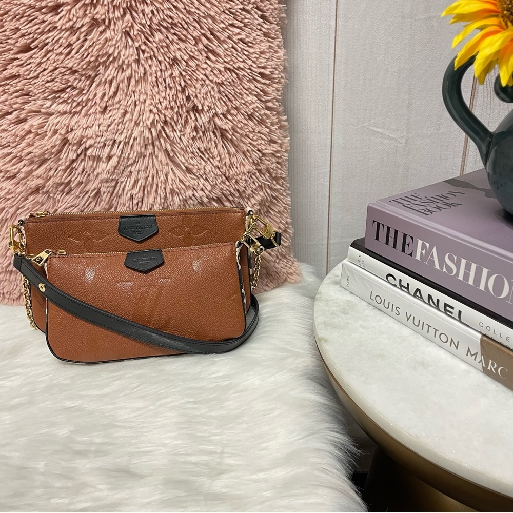 Louis Vuitton Multi Pochette Accessoiries Monogram Wild at Heart Empreinte Brown